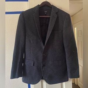 J. Crew Ludlow Blazer Jacket English Moon Yorkshire Tweed Navy Herringbone